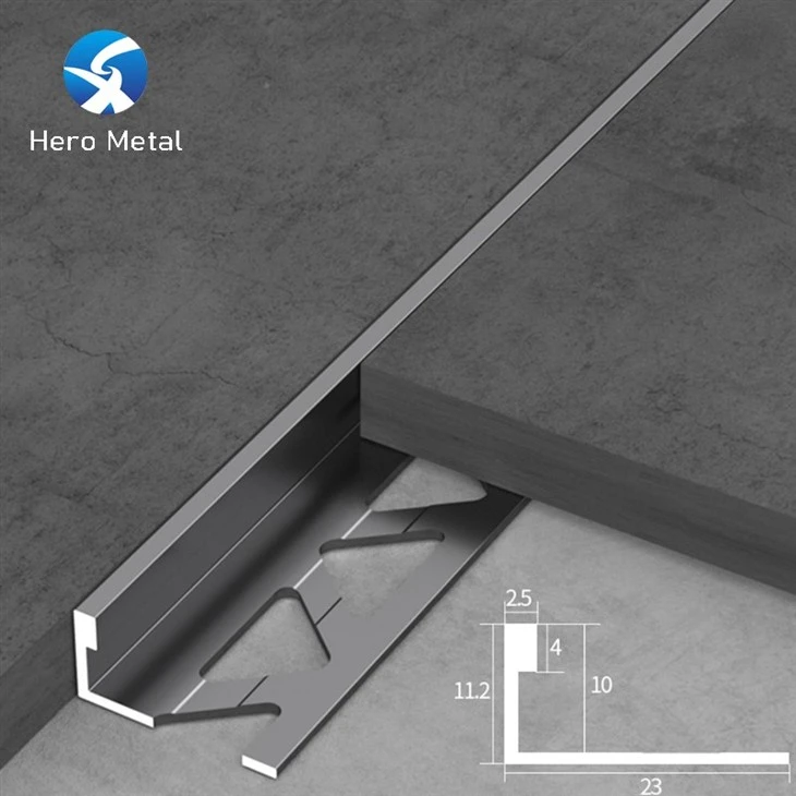 Aluminum L-Shaped Tile Edging Trim