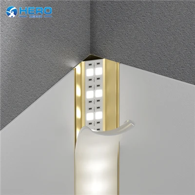 Plaadid nurga LED-profiilis